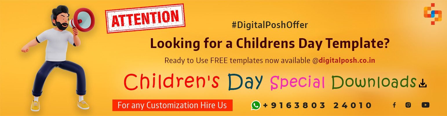 Get Exciting Children's Day wishes Post 2 Digitalposh childrens day templates available for FREE