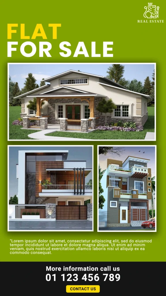 flat for sale green templates from DigitalPosh website