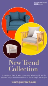Promote your furniture sofa with social media story templates