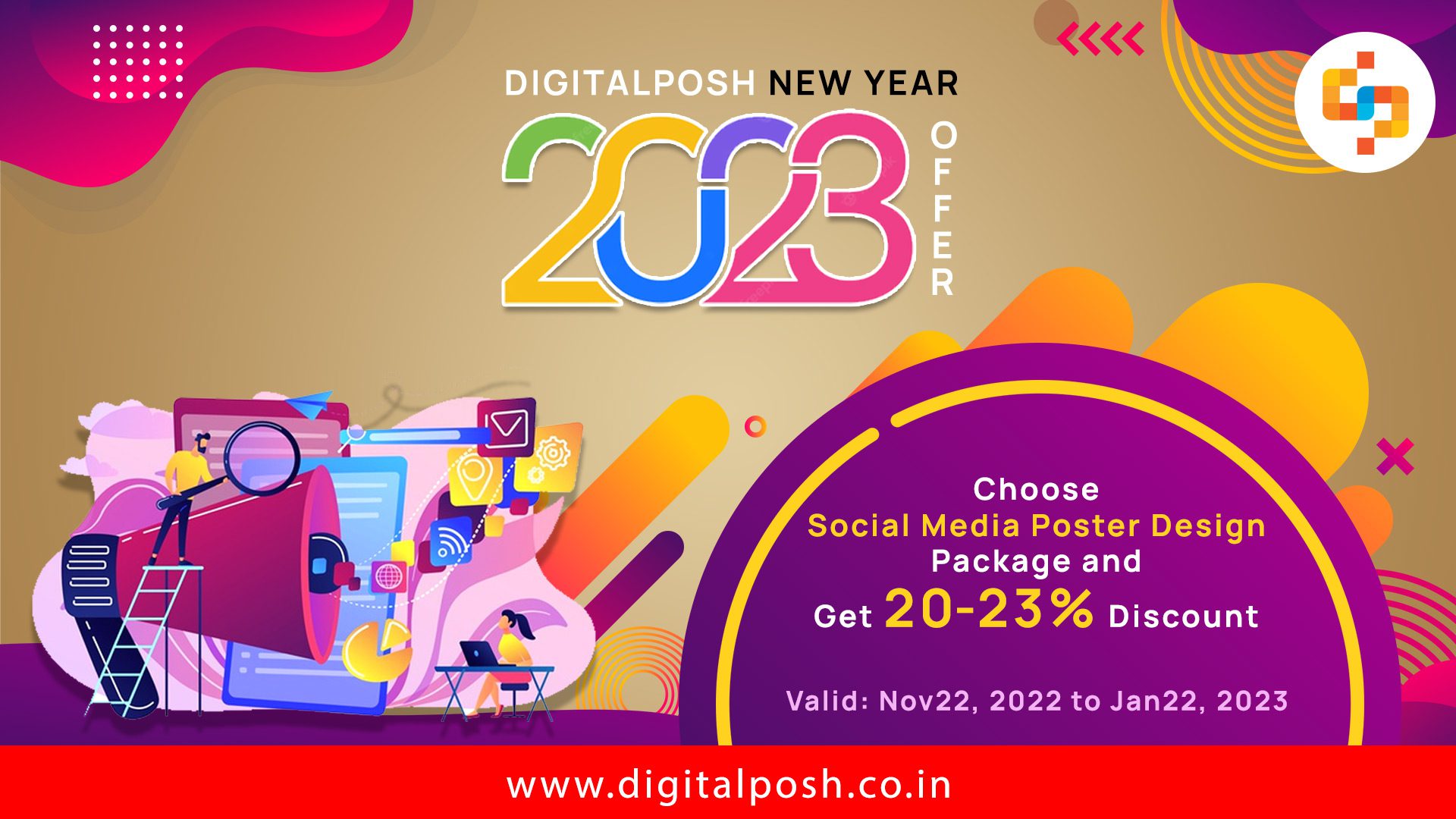 Choose Digitalposh Social Media Poster Design Package and Get 20 - 23% discount