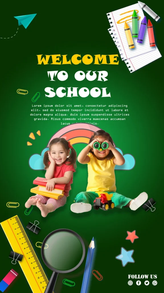 Single side School-Poster-DigitalPosh free psd download