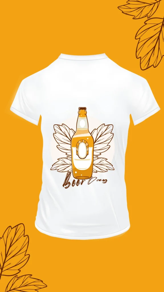 t shirt design – yellow theme bottle flower