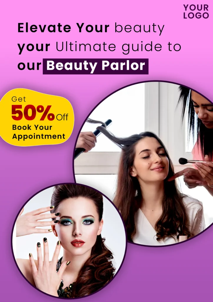 Beauty Shop pink background flyers - Free Graphic Template