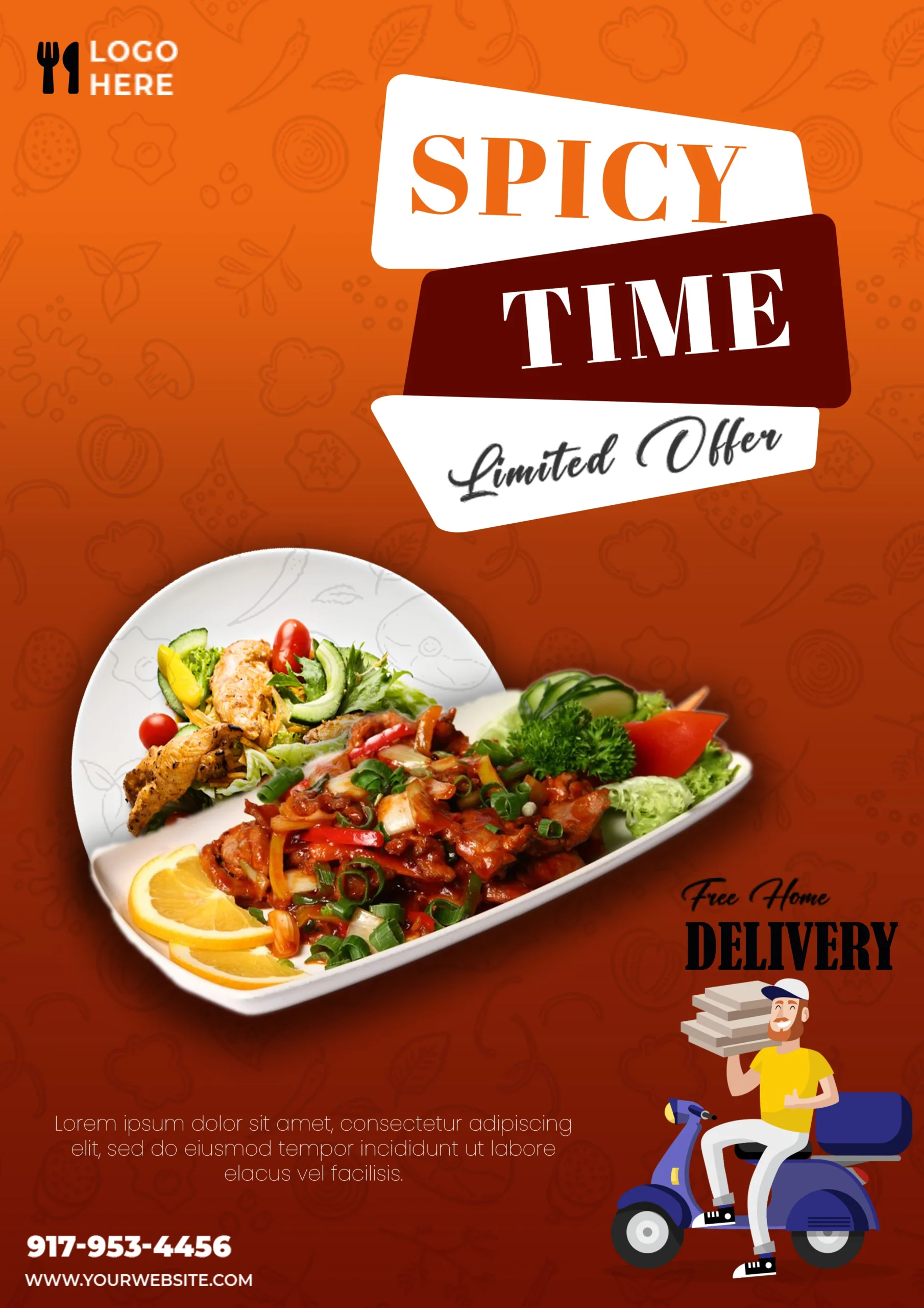 100% Free Flyer Templates Download for Hotel Promotions 2 Download Free flyer templates Delivery Flyer design graphic layouts designed by digitalposh