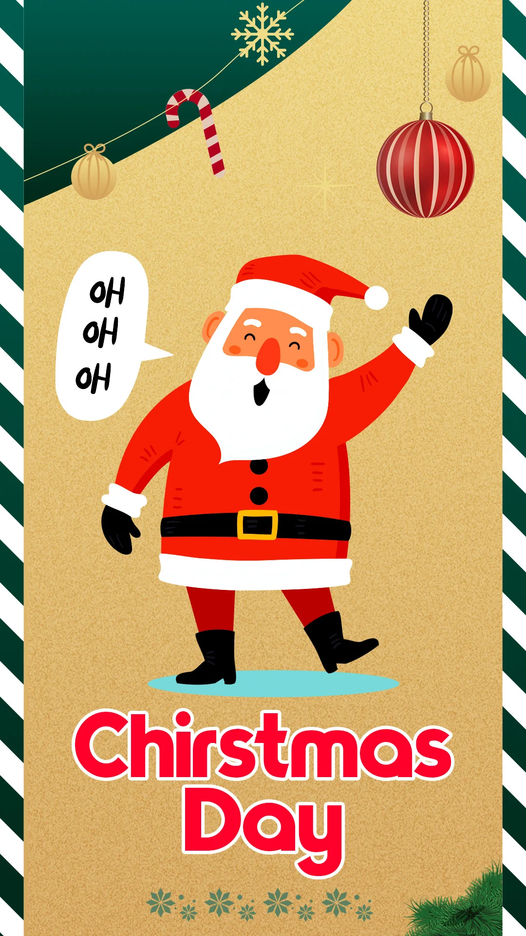 Jolly Christmas Party Poster Featuring Santa Claus – Festive Fun