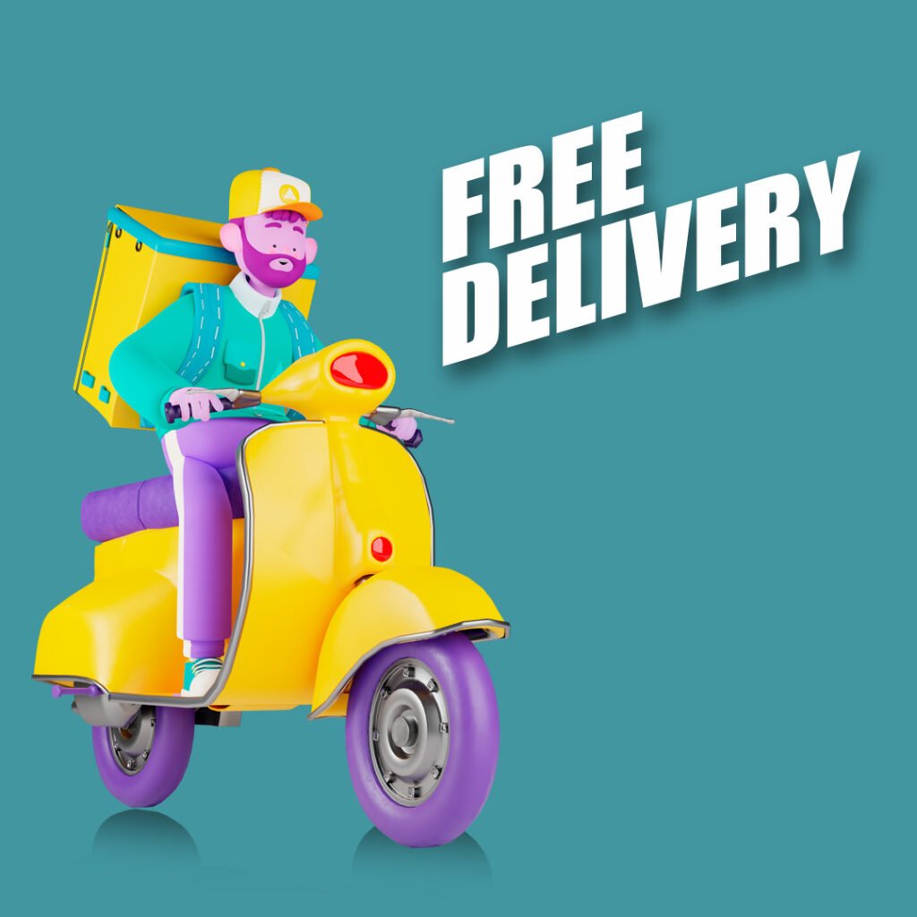 Free-Delivery man riding -Background