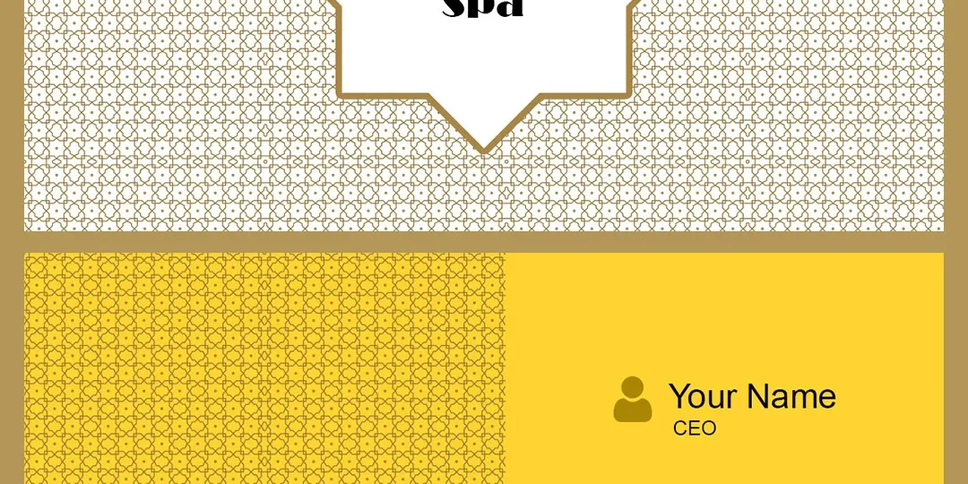 Digitalposh Free PSD - Minimal Yellow background design business cards for Spa