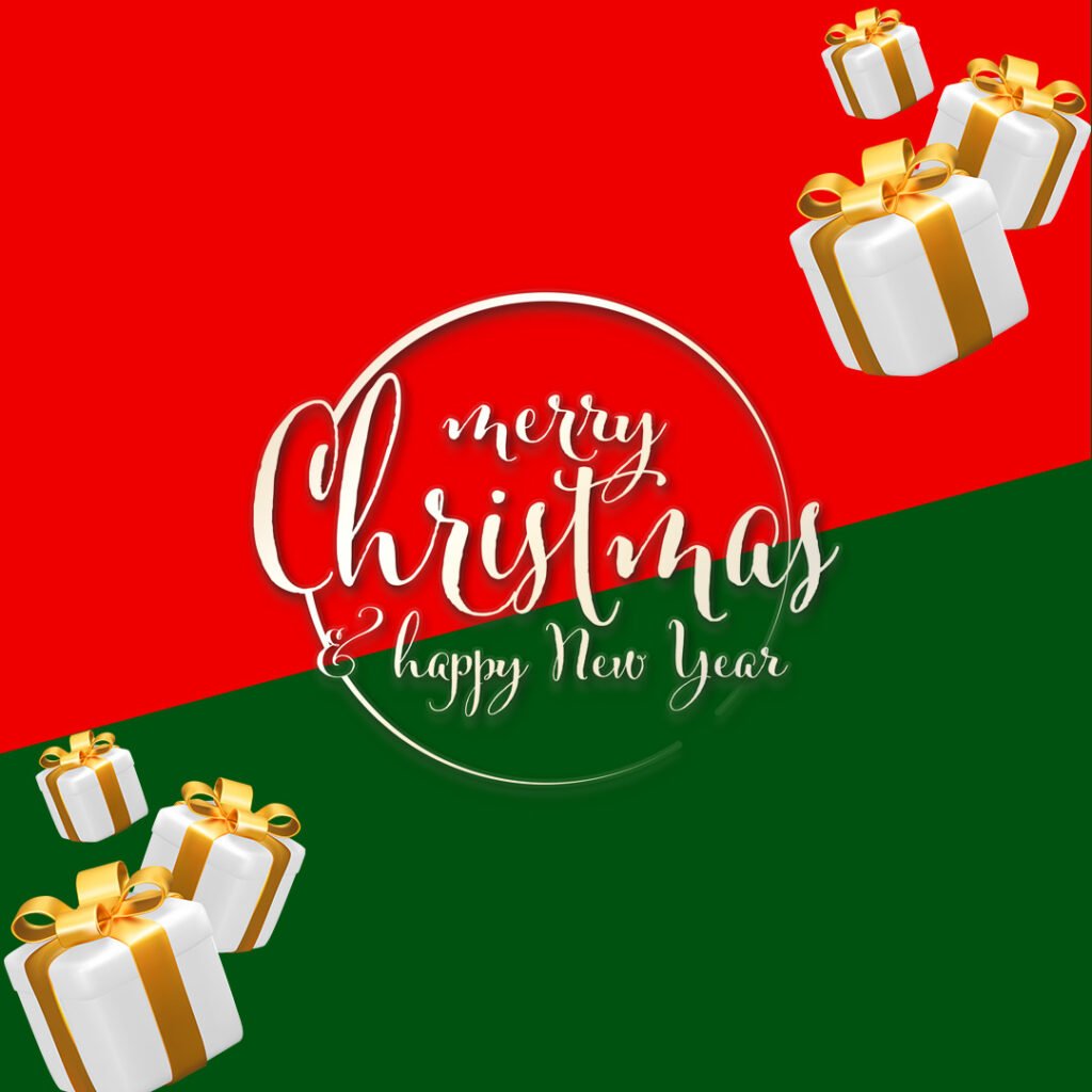 Merry-christmas-background with gift box