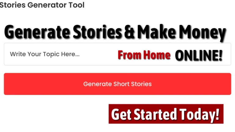 Generate short stories and make money from home online
